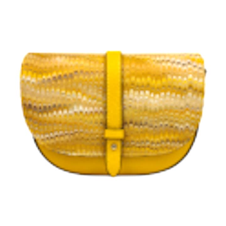 Axelremsväska i marmorerat italienskt läder - Gul för wholesale av Elegant Italian