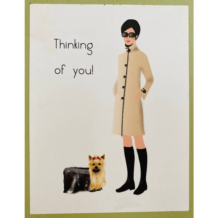Studio Daedre - Wholesale Stationery/Notecard Set - Lady + Yorkie Boxed Notes - Loose Card0