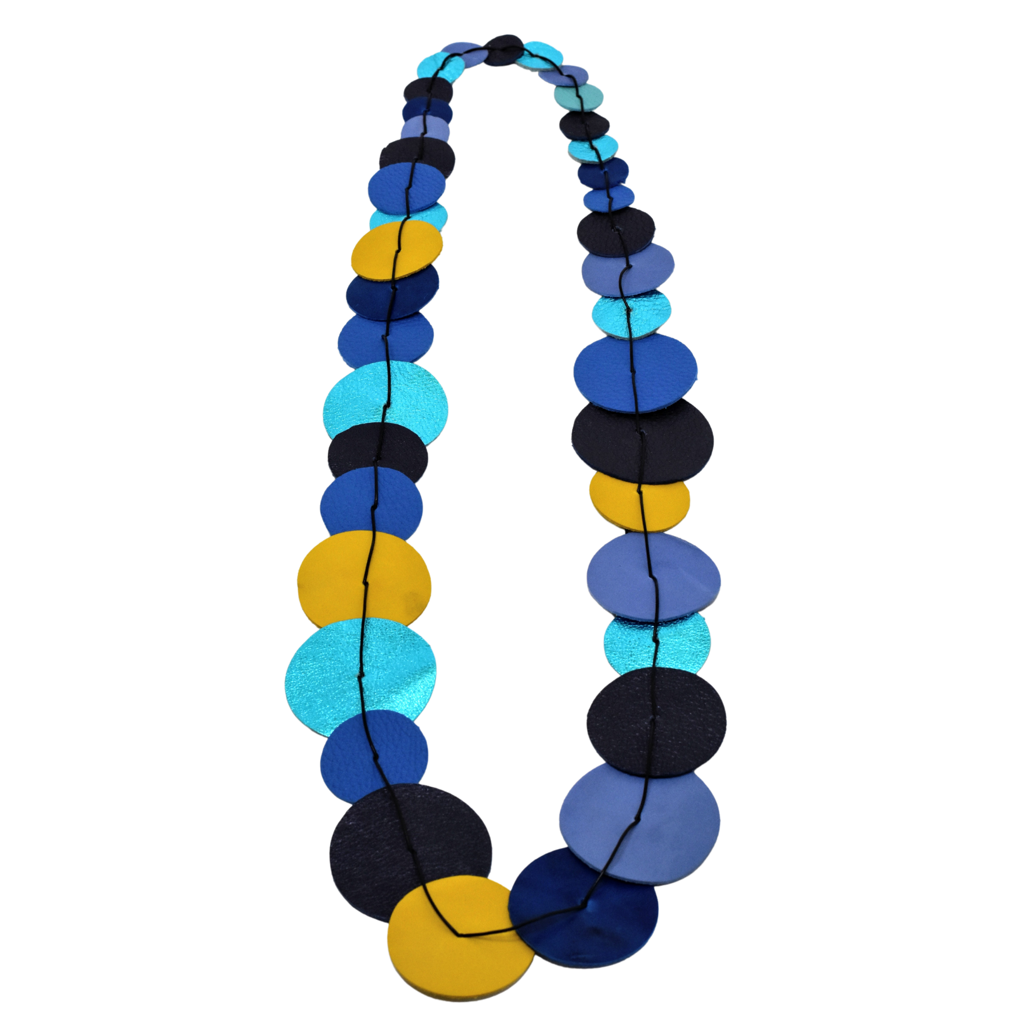 Pattern Gems - Wholesale Bib Necklace - Sand Necklace in Blue1