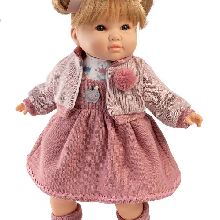 Puppe Sandra rosa Kleid, 40 cm. Beutel für den Großhandel von Raúl Arias Bernabeu
