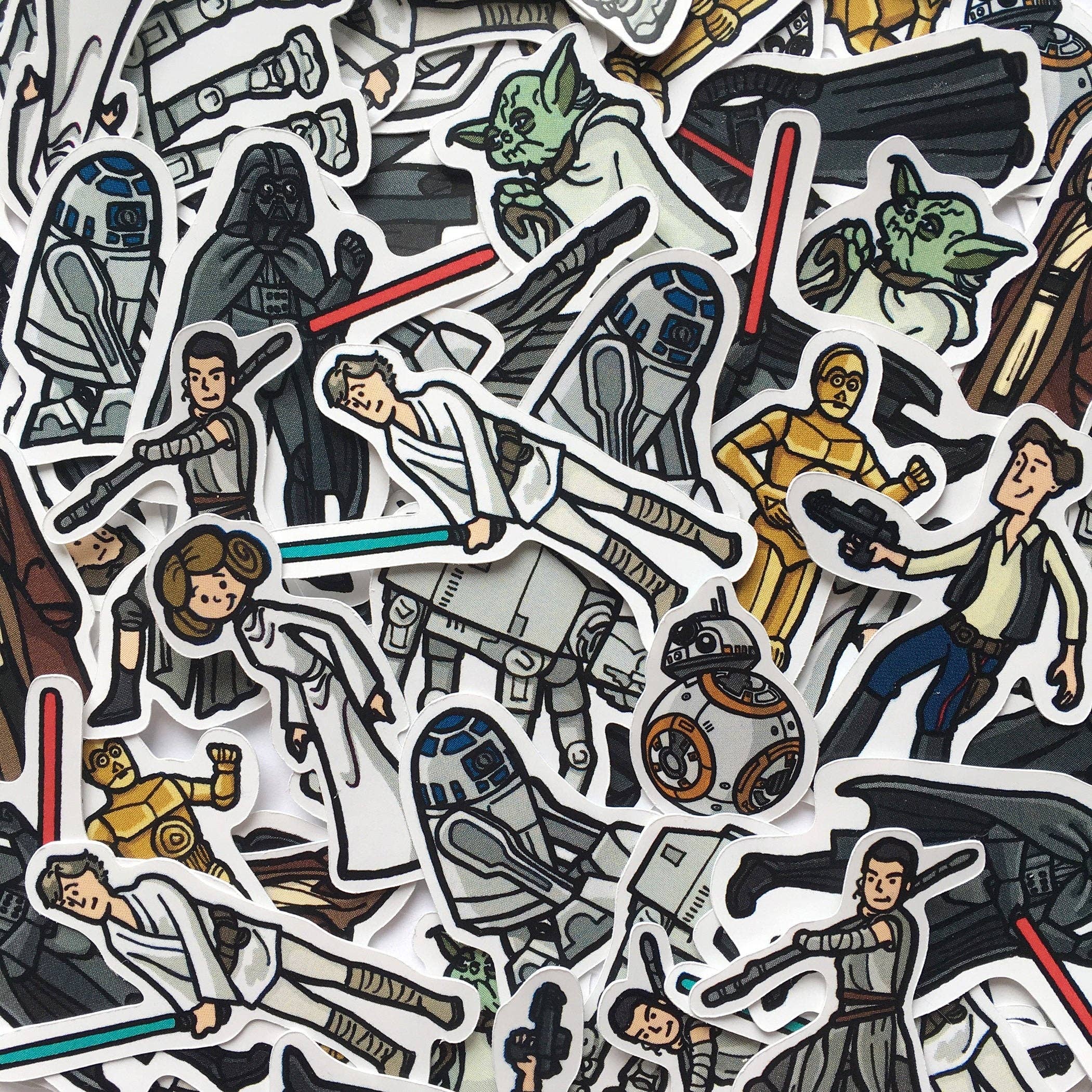 Design Corner – Großhandel Aufkleber – Stanzaufkleber mit Star Wars-Charakteren, 12er-Pack1