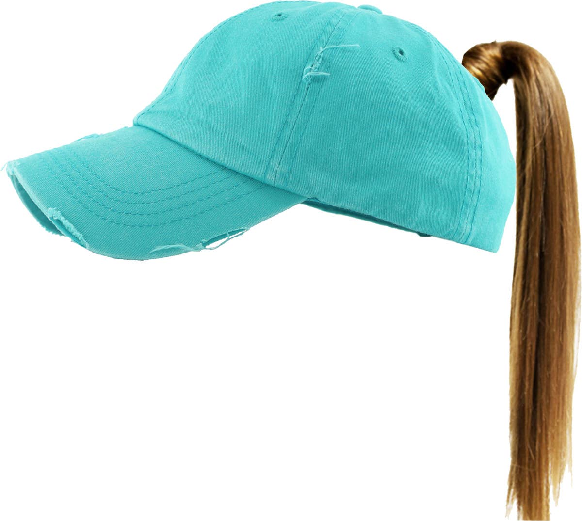 KBETHOS - Wholesale Ponytail Cap - Women's - Ponytail Washed Distressed Cotton Cap135