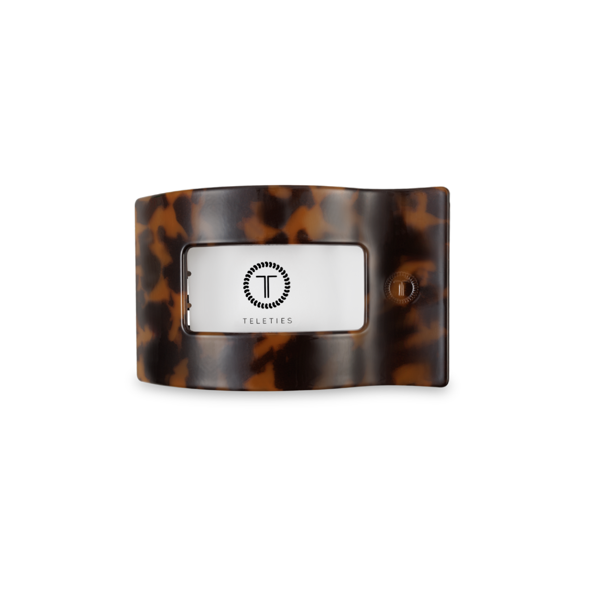 TELETIES - Wholesale Hair Clip - Women's - Flat Rectangle Hair Clip | Small | Tortoise1