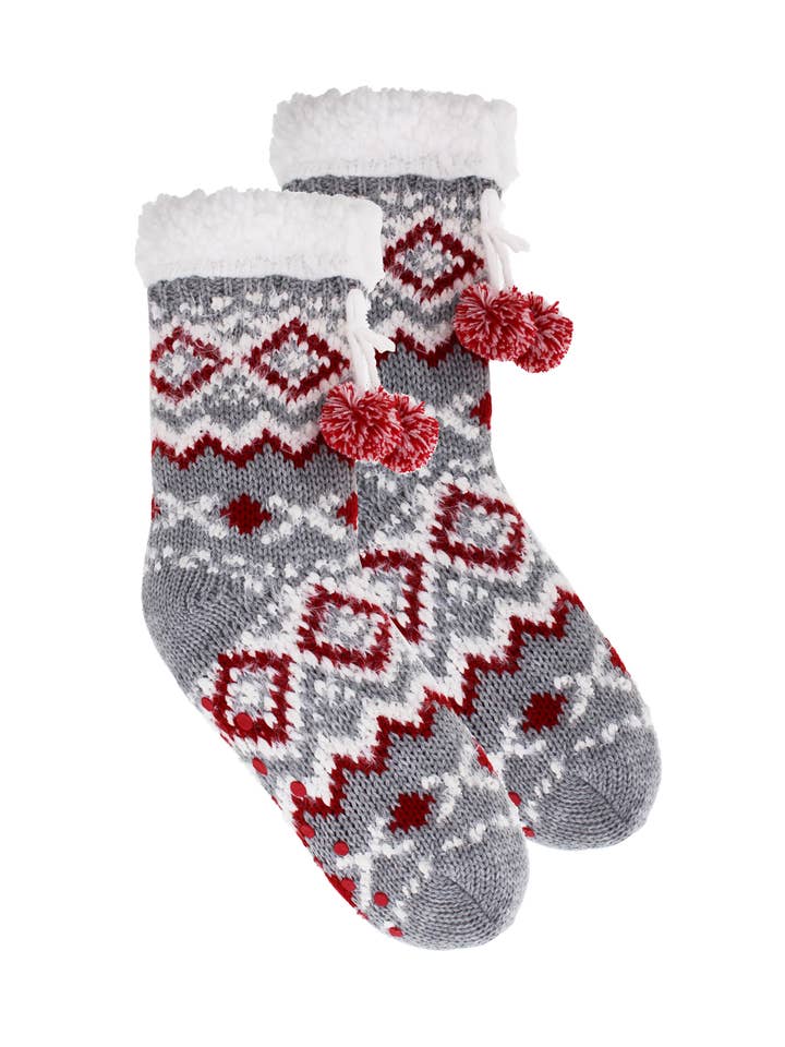 Chaussettes de salon GN pour femmes avec doublure en peau de mouton avec pinces pour la vente par Gertex