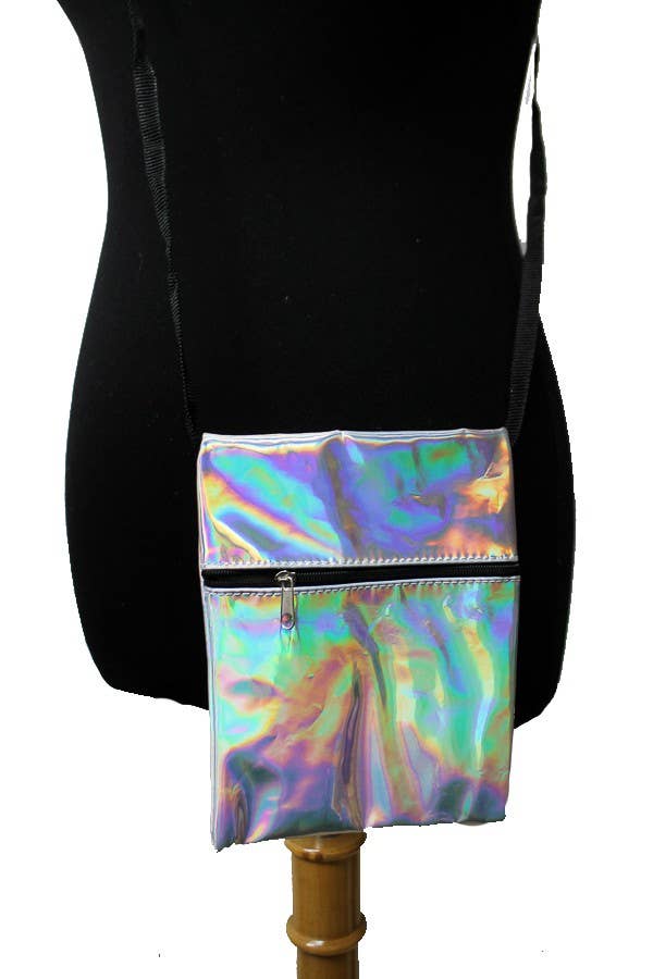 Cap Zone - Wholesale Crossbody Bag - Women's - Petite Holographic Gloss Crossbody Purse Bag2