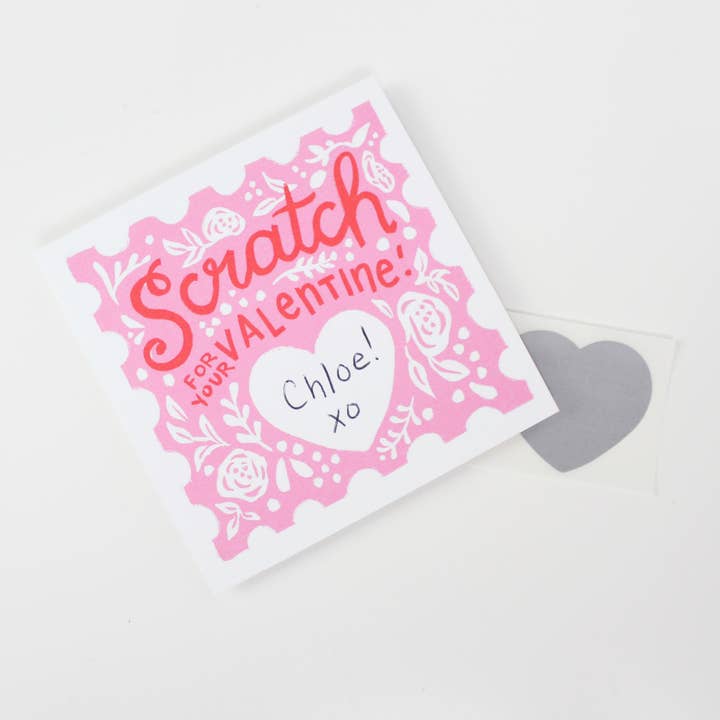 Inklings Paperie – wholesale Valentine's Day card – Scratch-off Valentine Cards - Floral4