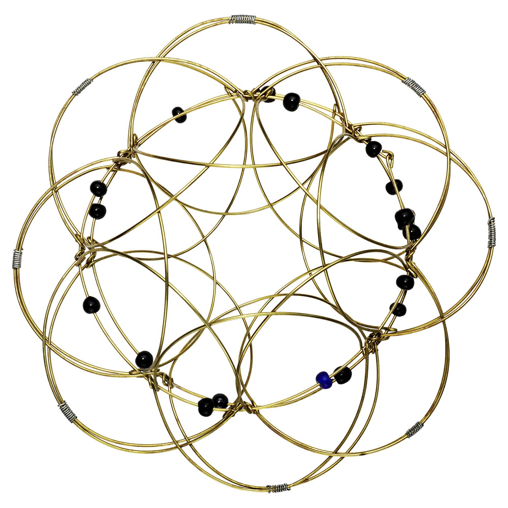 Tribal Trade GmbH - Wholesale Dream Catcher - 4D mandala decorative wire mesh gold black flower of life6