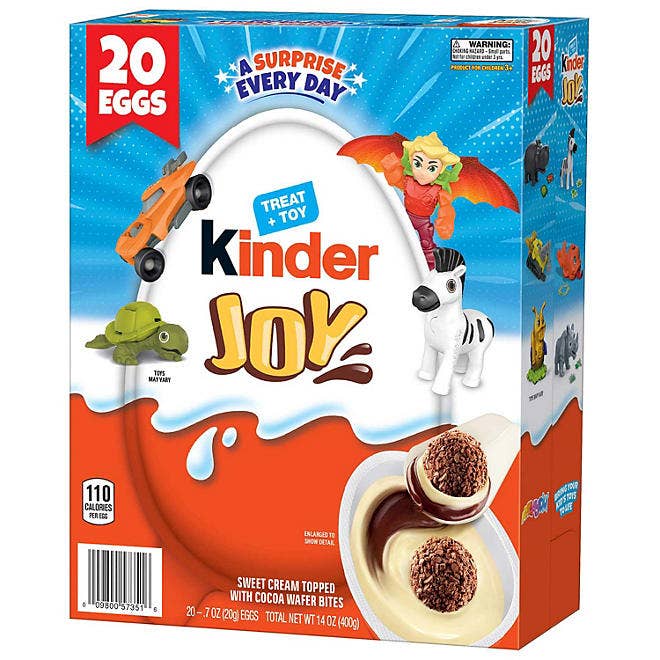 Grandpa Joe's Candy Shop - Wholesale Chocolate Covered Sweets - Kinder Joy Egg 7oz, 20ct