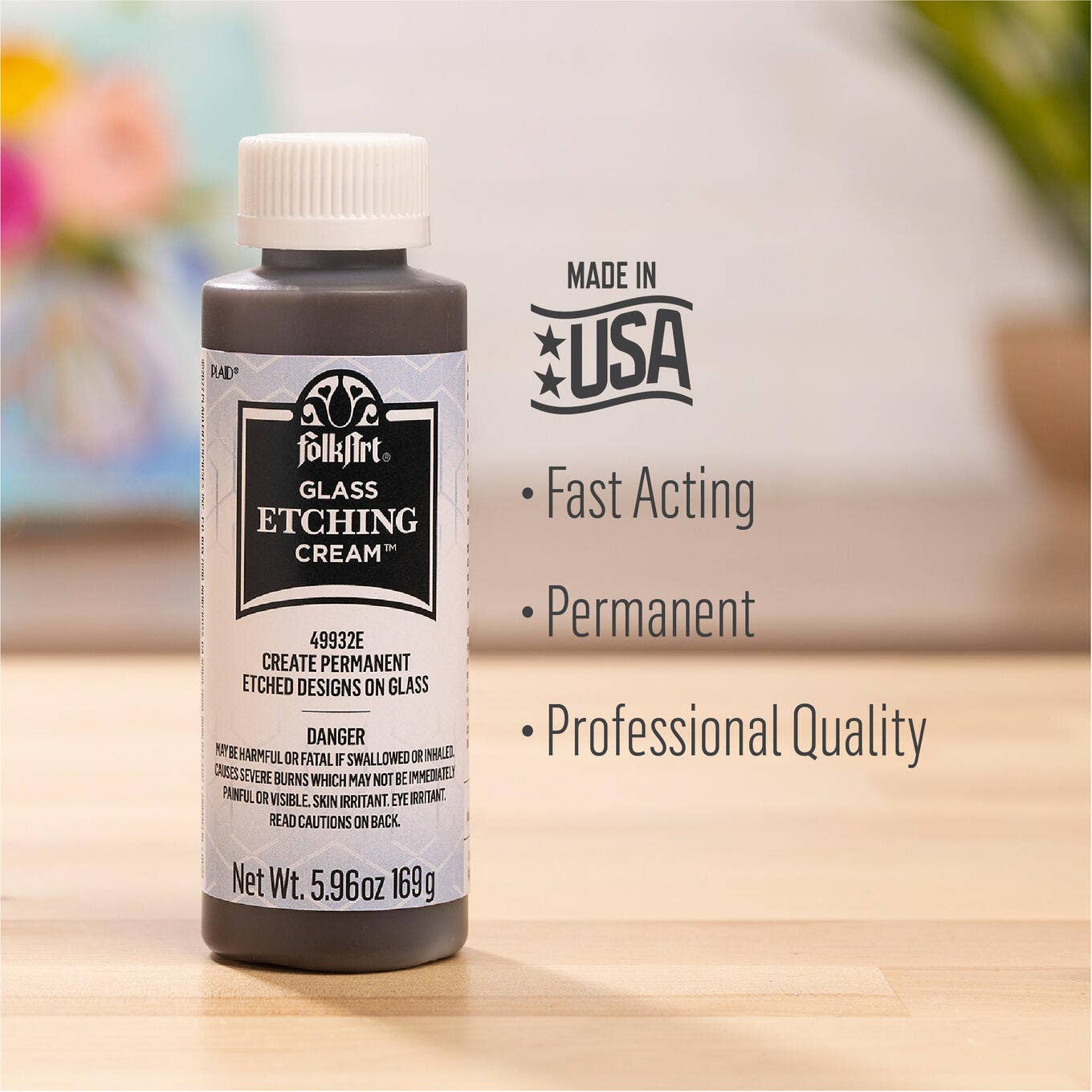 Plaid Crafts - Wholesale Craft Supplies - FolkArt ® Glass Etching Cream™, 5.96 oz - US Land Ship ONLY3