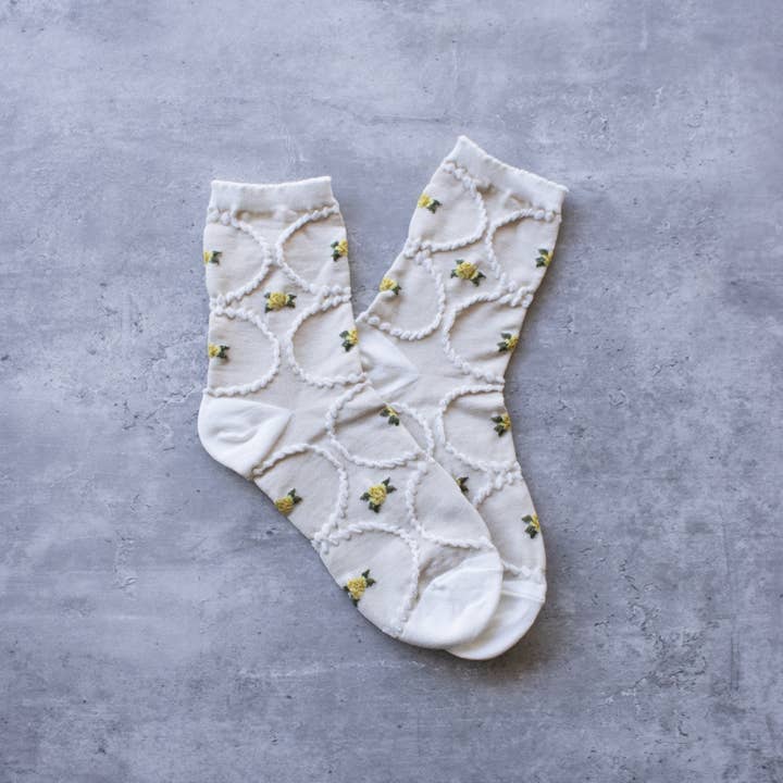 Tiepology - Wholesale Socks - Women's - Women's Antique Floral Casual Socks3