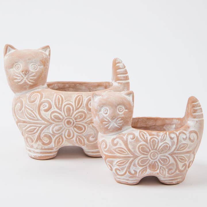 Ten Thousand Villages - Wholesale Plant Pot - Garden Kitty Planter (Large)1