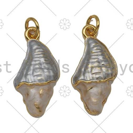 Enamel Conch Charm, Sku#Y590 for wholesale by BestBeads&Beyond