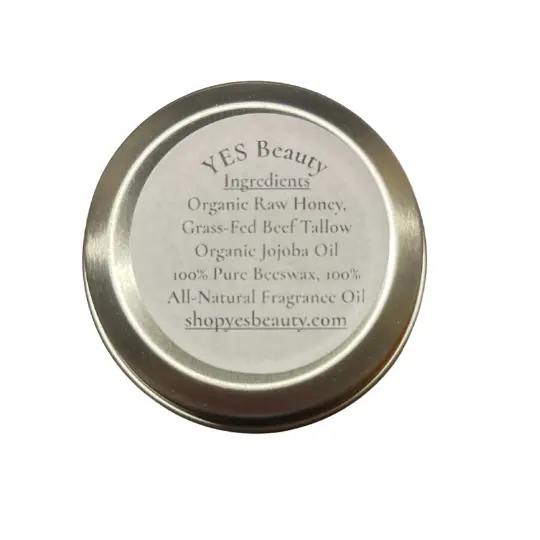 YES Beauty - Wholesale Lip Balm - Honey & Tallow Lip Balm w/Organic Jojoba & Beeswax 1 oz. Tin2