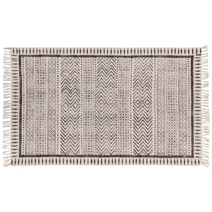 Danica Outlet Store - Wholesale Area rug - Gaze Block Print Rug 3 x 5 Ft