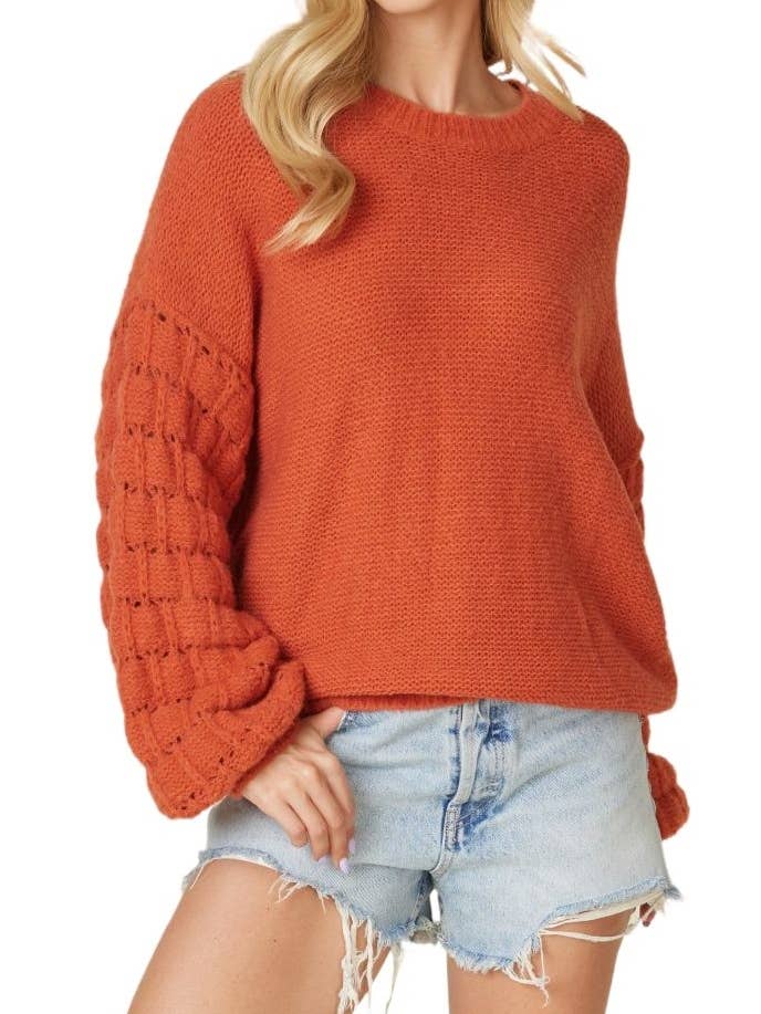 Solid Sweater Top for wholesale by Vanilla Monkey