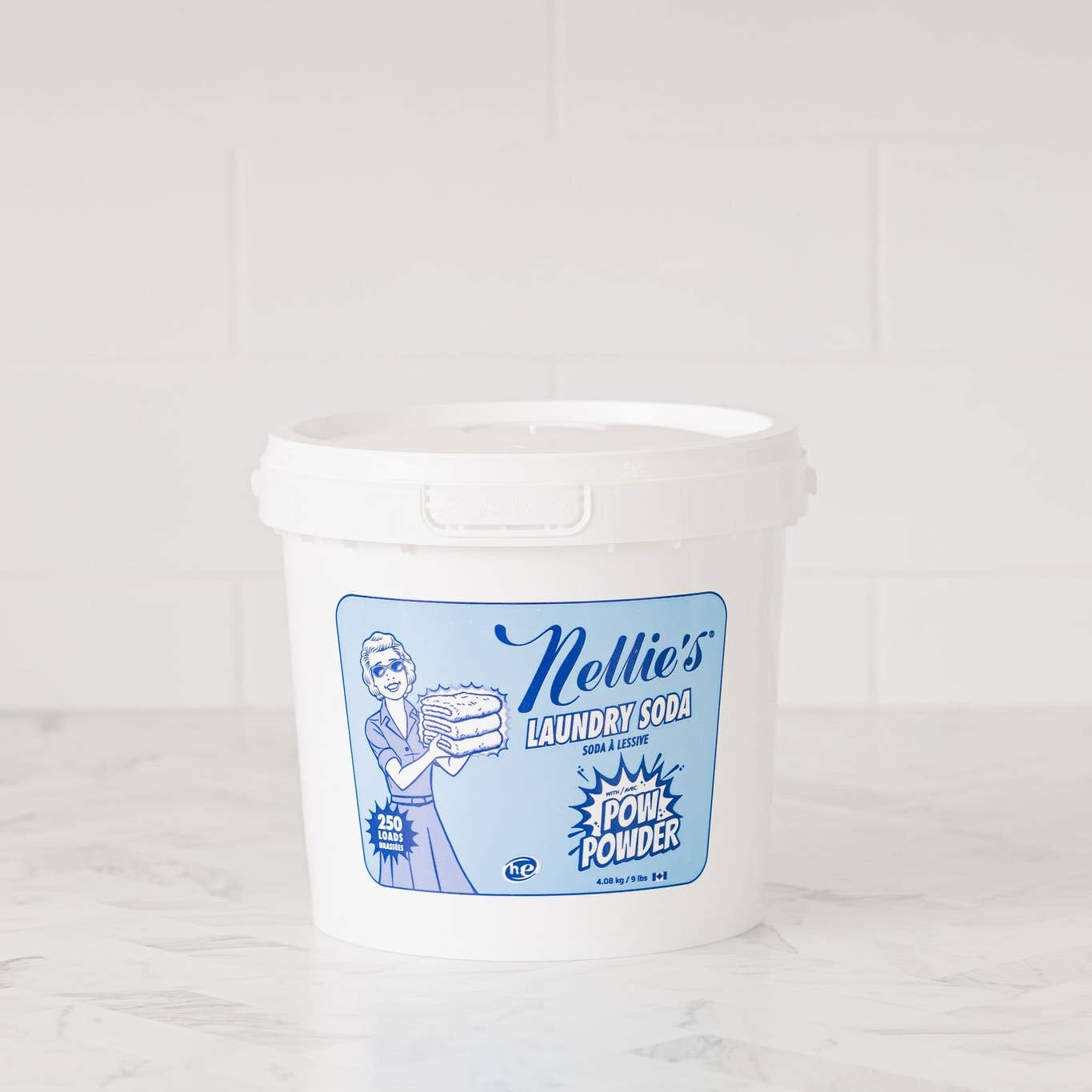 Nellie's Clean - Wholesale Laundry Detergent Powder/Pods - Laundry Soda with POW Powder 250 Load (Added Enzymes)0