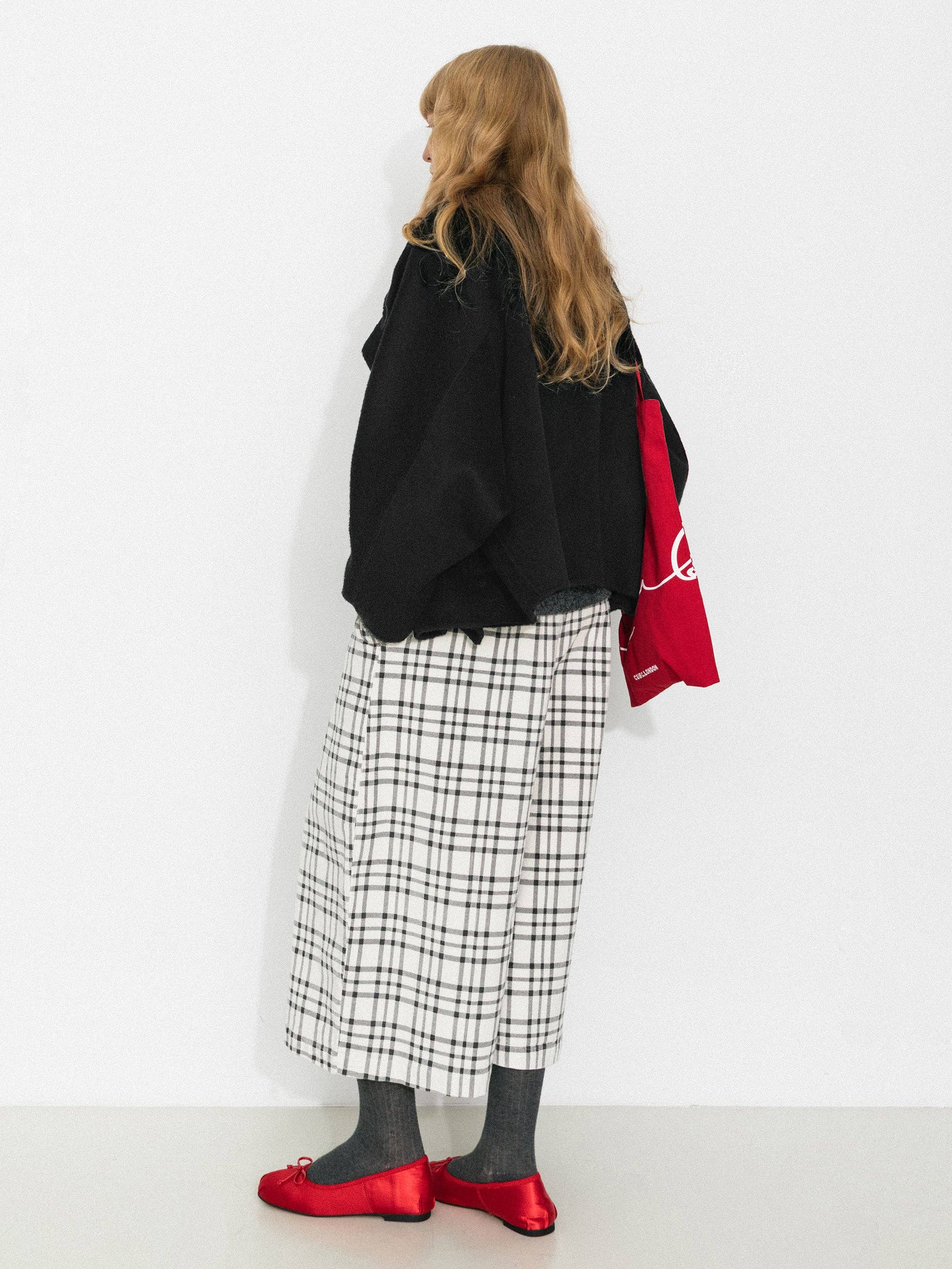 Black 100% Wool Casual Stand-Collar Cropped Jacket for wholesale on Faire3