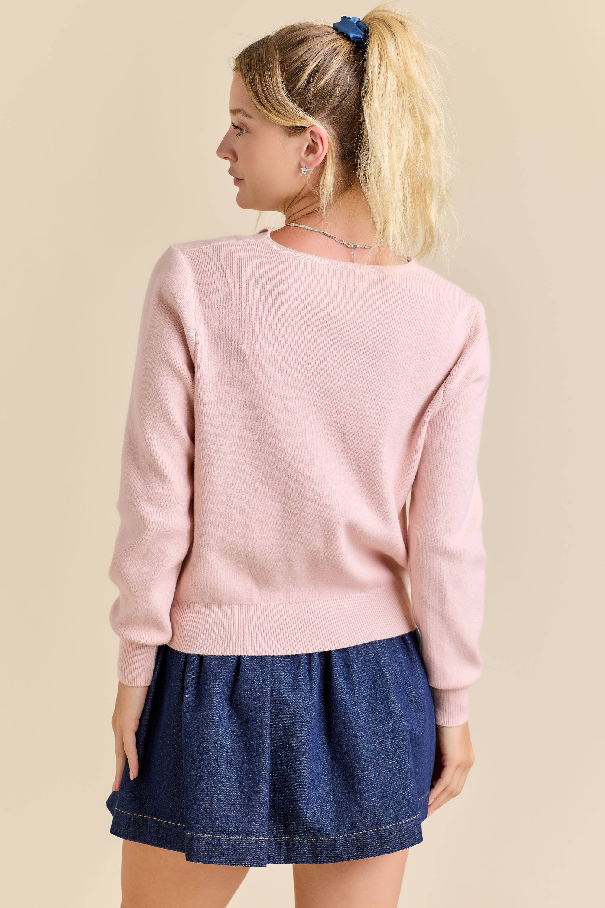 Main Strip - Wholesale Cardigan - Women's - Open Front Button Up Sweater Knit Cardigan1