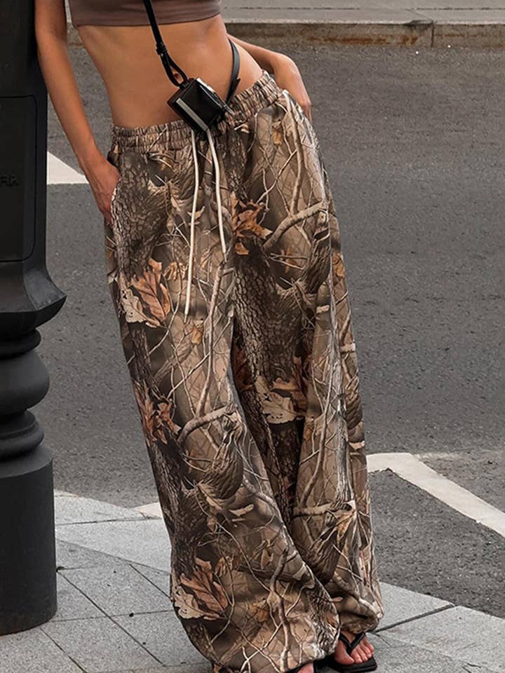BROWN Camouflage Casual Lounge Pants for wholesale on Faire