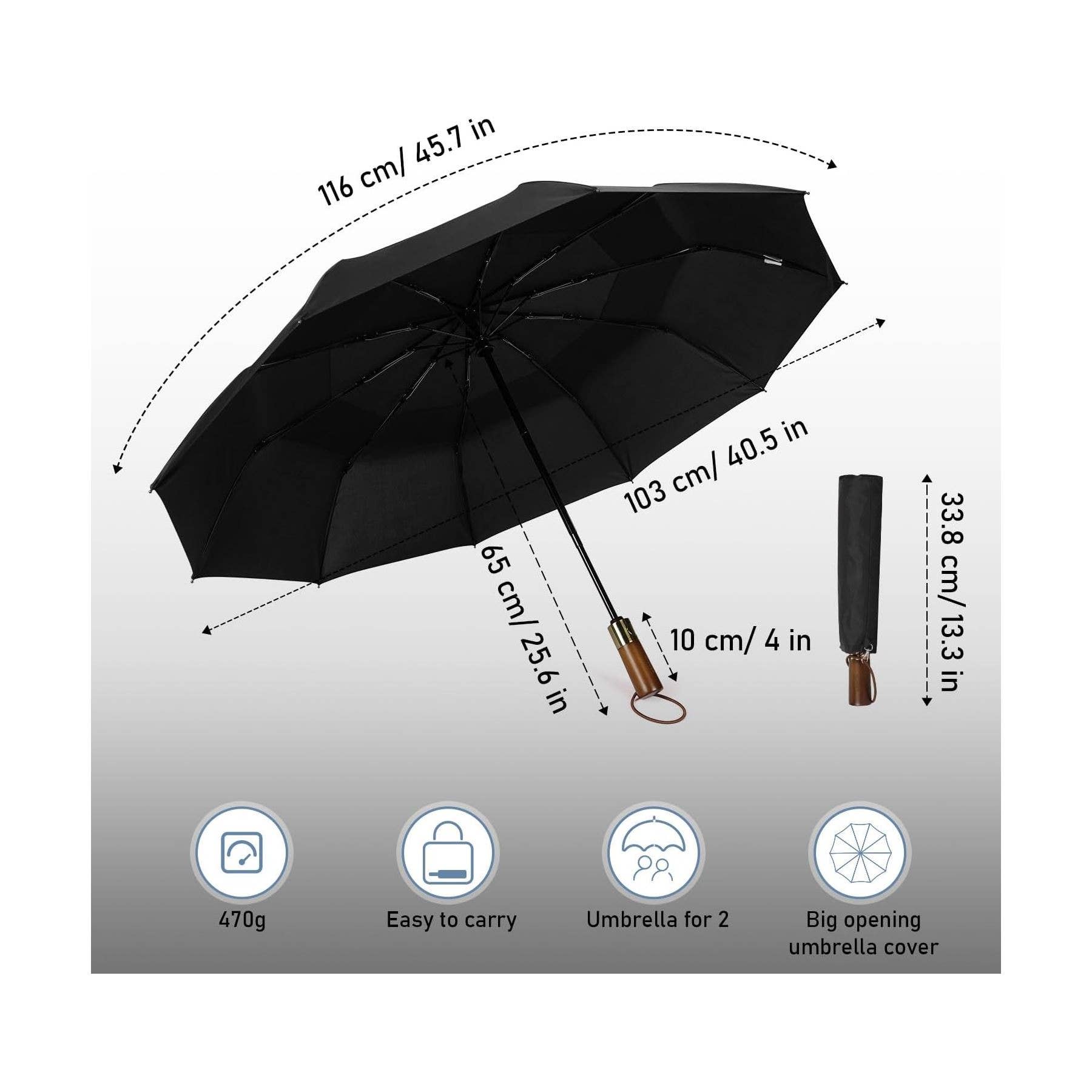 NARWEY INC - Wholesale Umbrella - Unisex - Travel Umbrella Windproof Strong With Compact Foldable5