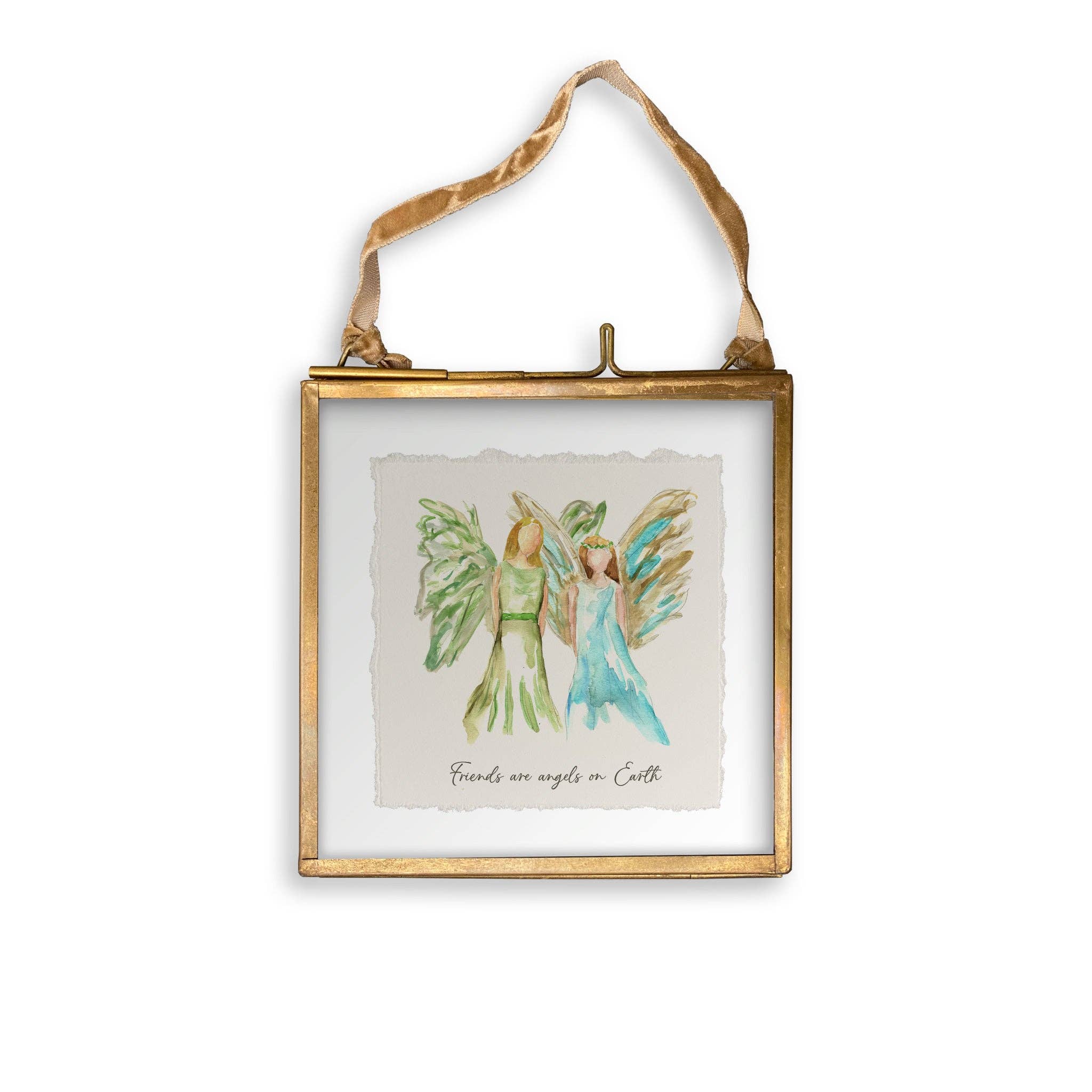 French Graffiti - Wholesale Tea Towel - Celestial Angel Friends with Friends Quote12