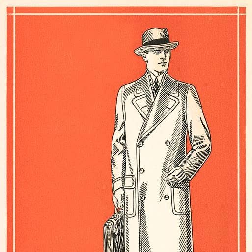 Lámina artística FN-437 Ulster con doble botonadura para venta al por mayor de Found Image Press