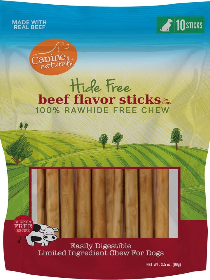 Hide Free Beef Small 5” Sticks for wholesale by Canine Naturals