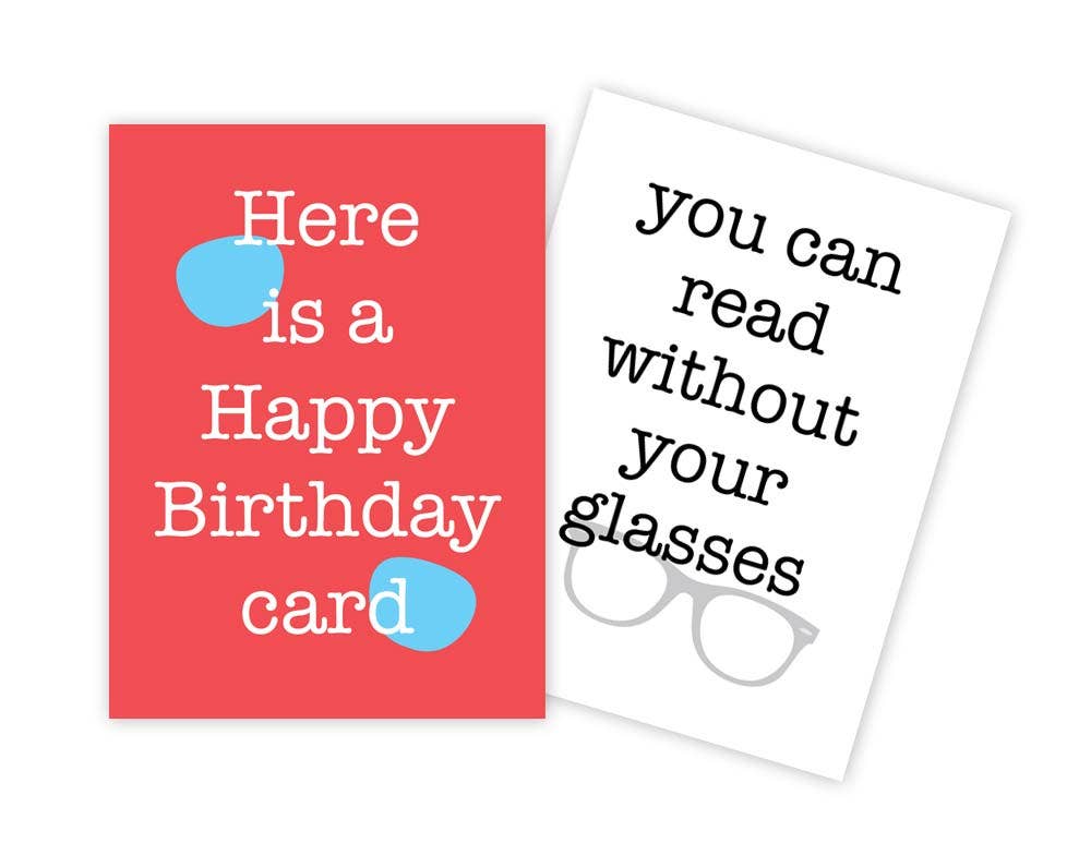 Sun Day Greetings - Wholesale Birthday Card - Funny Eye Glasses Birthday Card0