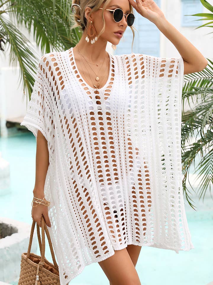Lily Clothing - Wholesale Swim Cover Up - Women's - CWMW0024_HOLLOW KNITTED BEACH WEAR SWIM COVER UP13