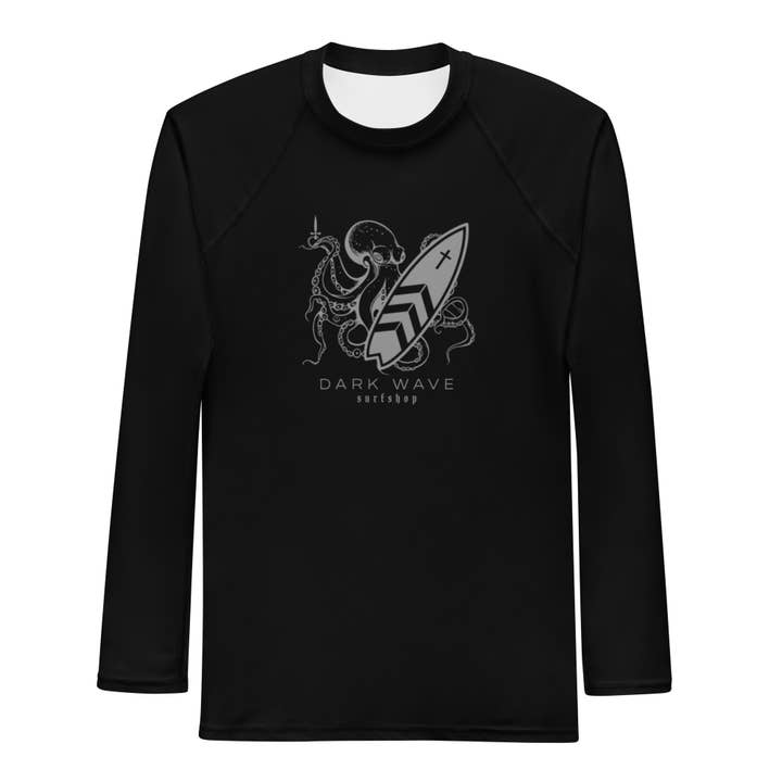 Occult Beach: Dark Wave Surf Shop Men's Rash Guard for wholesale by Rouge Hearts