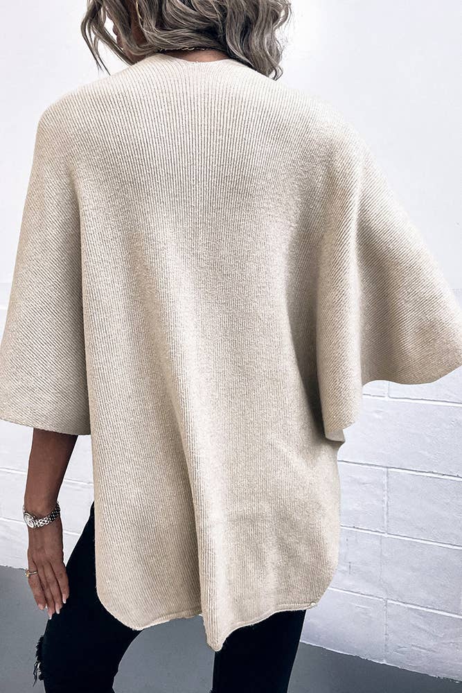 UNISHE – wholesale Kimono – Women's – Plain Surplice Fluffy Kimono Cape MMY1282