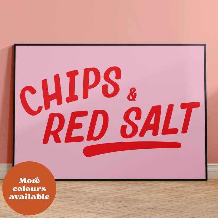 Chips And Red Salt Northern Takeaway Print for wholesale by Lauren Beth Designs