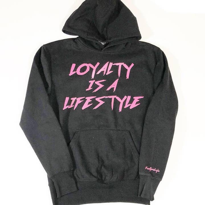 Loyaliteit is een levensstijl - zwart/felroze voor wholesale door Koolforlife Inc