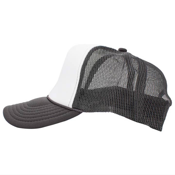 Sensibling Corp. - Wholesale Trucker Hat - Women's - Plain Two Tone Mesh Back Trucker Hat5