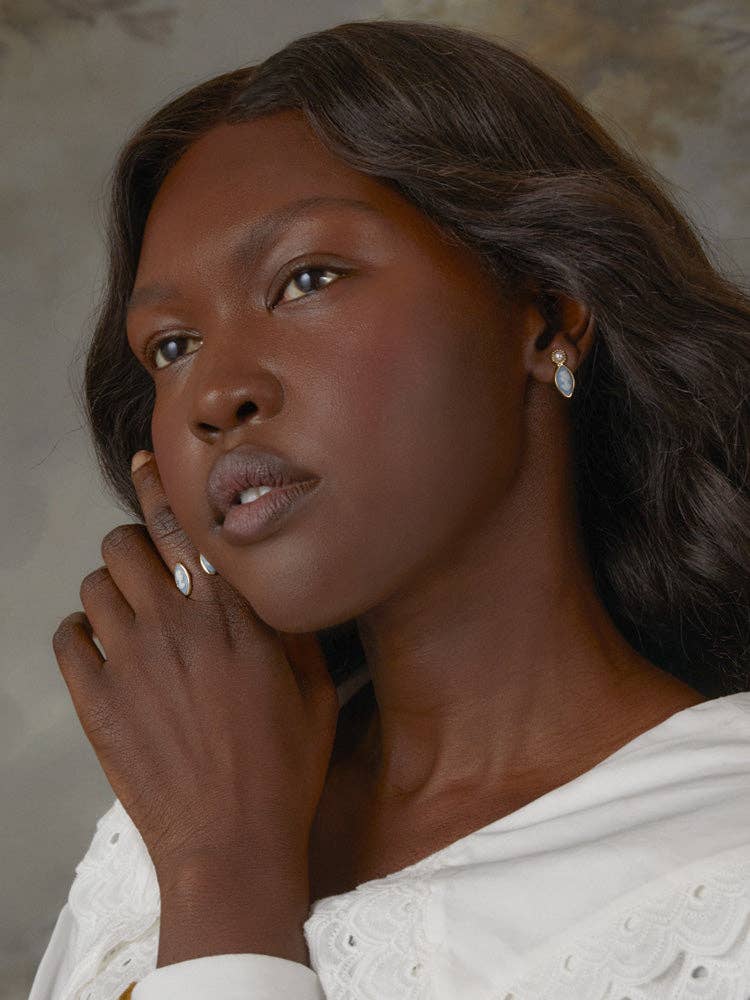 Vintouch Jewels - Wholesale Dangle Earrings - Isabella Sky Blue Cameo Stud Earrings1