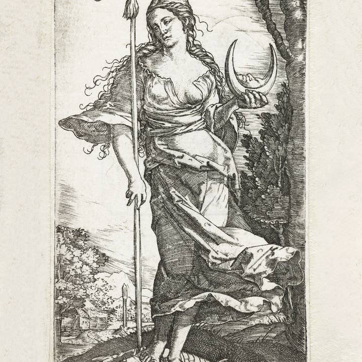 Capricorn Press - Wholesale Art Print - Luna Moon Goddess (Diana, Artemis) Print