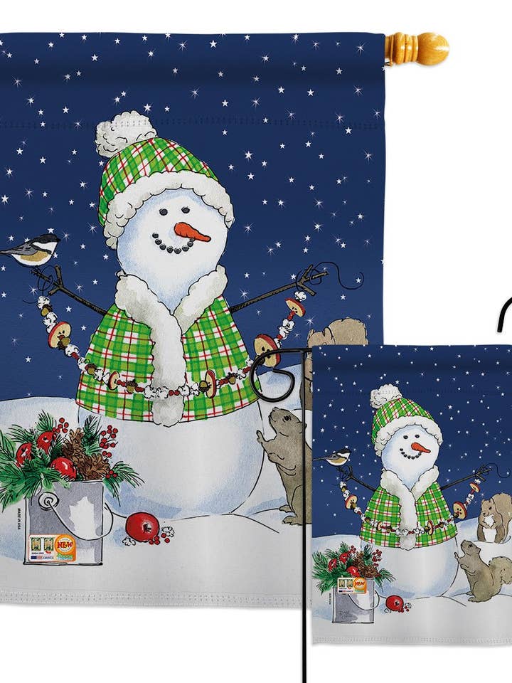 Udsmykning med snemænd Winter Wonderland Critter Decor for engroshandel hos Two Group Flag Co