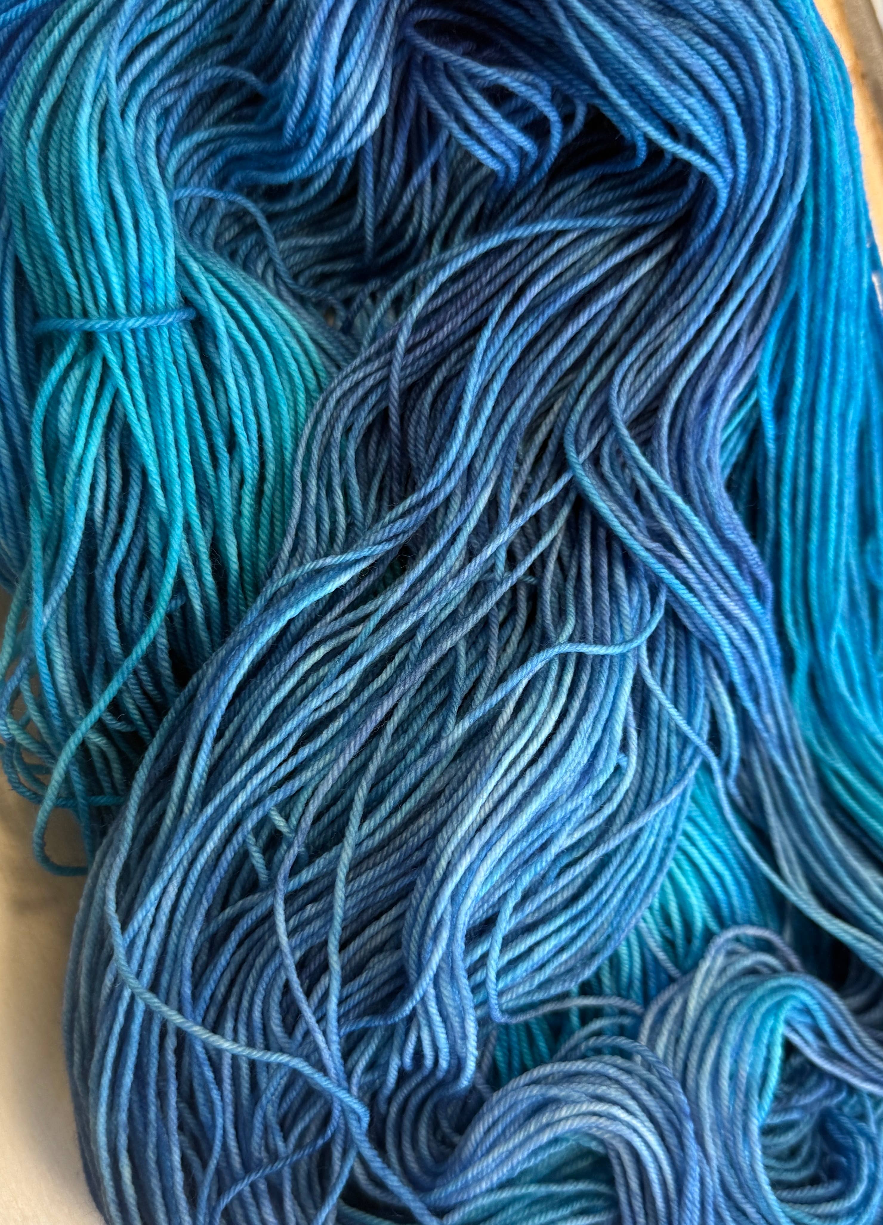 The Yarn Cabin DBA Purls & Pines Yarn - Wholesale Yarn - Sky Blue Waters Hand Dyed Yarn3