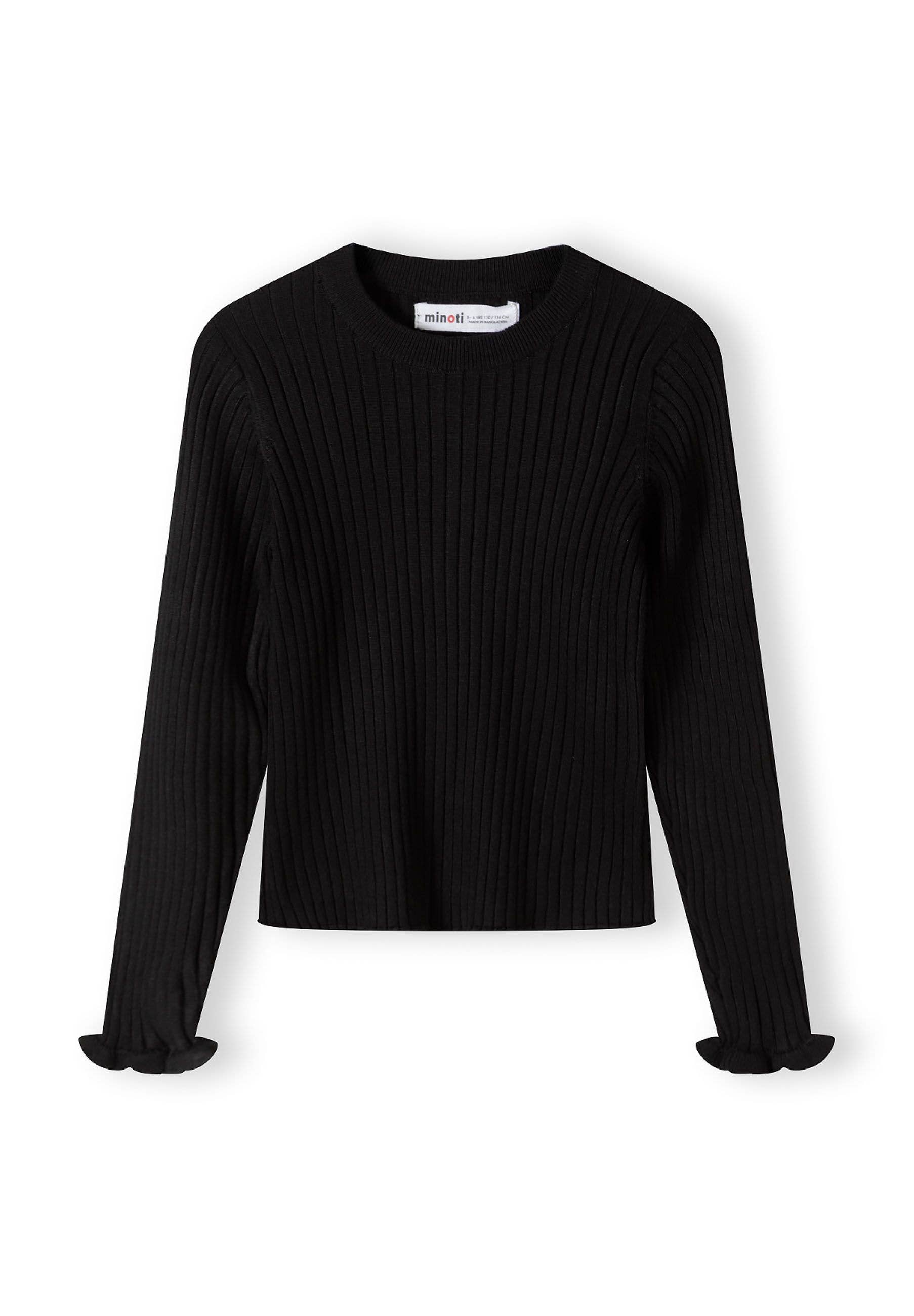 Minoti sp. z o.o. – wholesale Knitted jumper – Kids – Girls Ribbed long sleeve jumper with frill cuff detail5