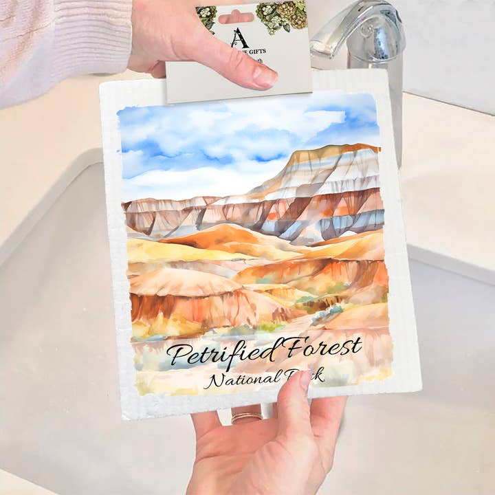 Petrified Forest National Park Arizona SWEDISH DISH CLOTH for wholesale by Avery Lane Gifts