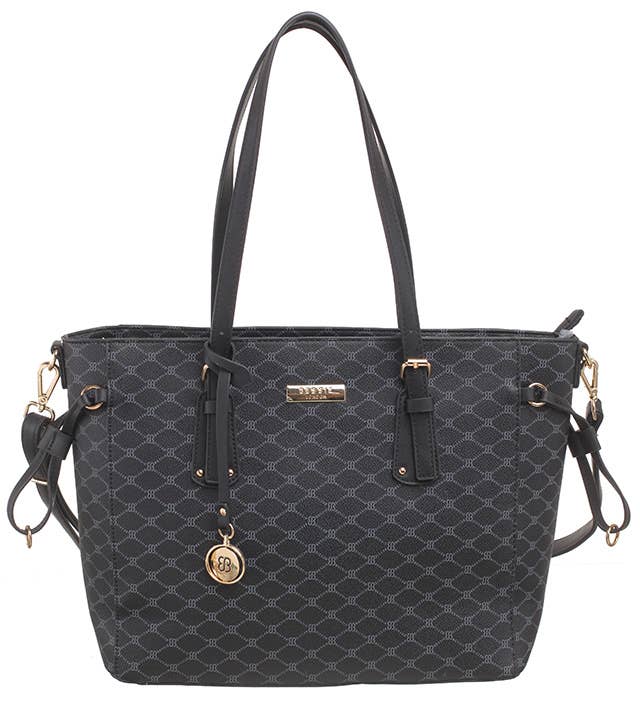 Bessie London - Wholesale Shoulder Bag - Women's - MONOGRAM 2 IN 1 SHOULDER BAG3