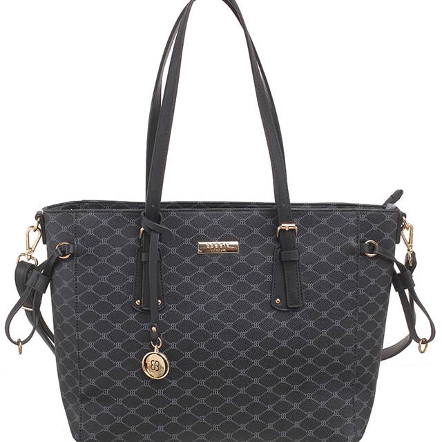 Bessie London - Wholesale Shoulder Bag - Women's - MONOGRAM 2 IN 1 SHOULDER BAG3