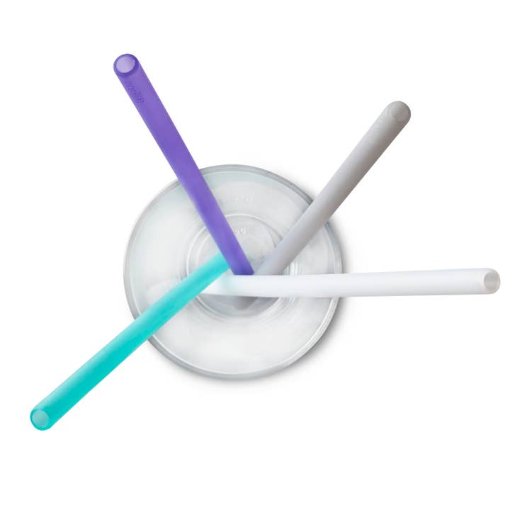 GoSili - Wholesale Drinking Straw - X-Long Reusable Silicone Straws 4pk, with Display2