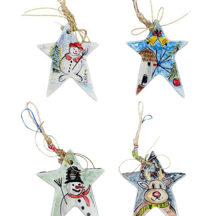 Keramisk stjärnjulprydnad för wholesale av So Blue Greek Ceramics and Gifts