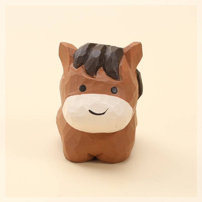 Gohobi （We cover U.S. import duties） – wholesale Decorative figurine – Gohobi Handcrafted Wooden Pony Horse Ornament7