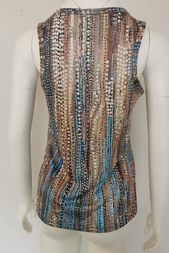 UNISHE - Wholesale Tank Top - Women's - Ethnic Pattern V Neck Tank Top ZZKF8662