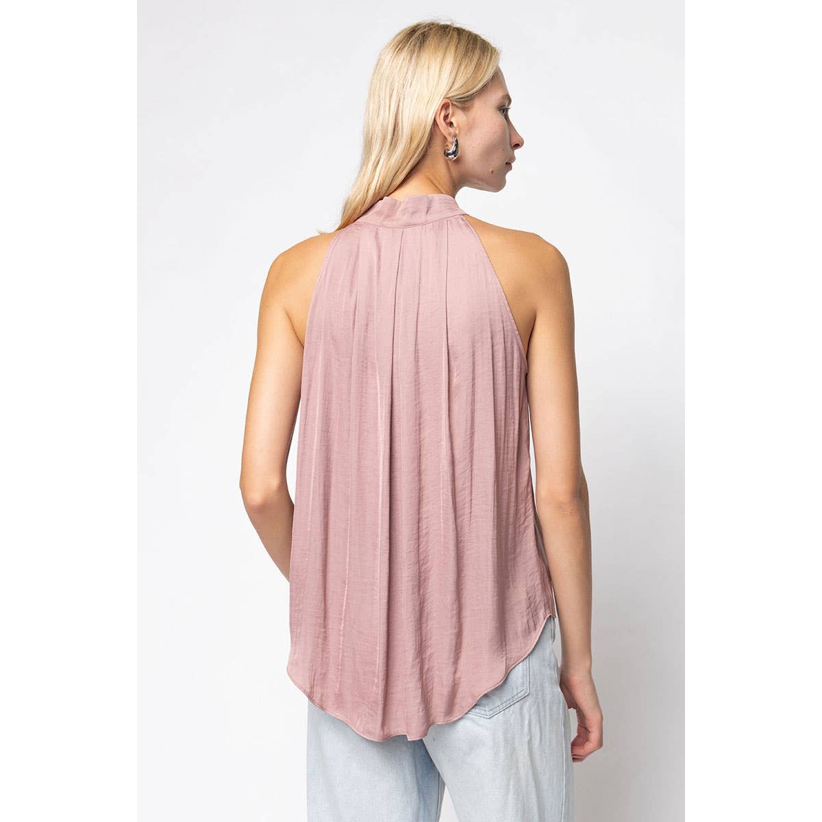 Naked Zebra - Vente Débardeur – femme - Haut sans manches boutonné à bordure festonnée15