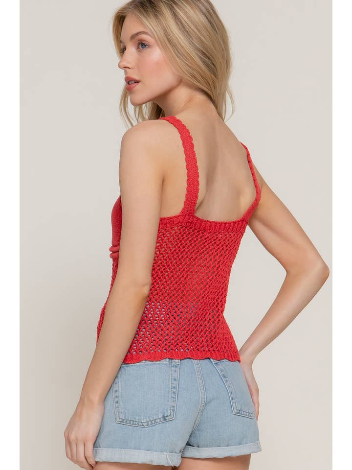 Active Basic | Active USA – Engroshandel Tanktop – Kvinder – Ærmeløs V-hals Hæklet Forårssweater6