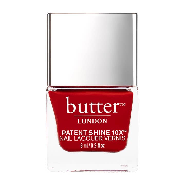 Patent Shine 10X Nail Lacquer - Come to Bed Red, 0.2 fl oz for wholesale by butter LONDON