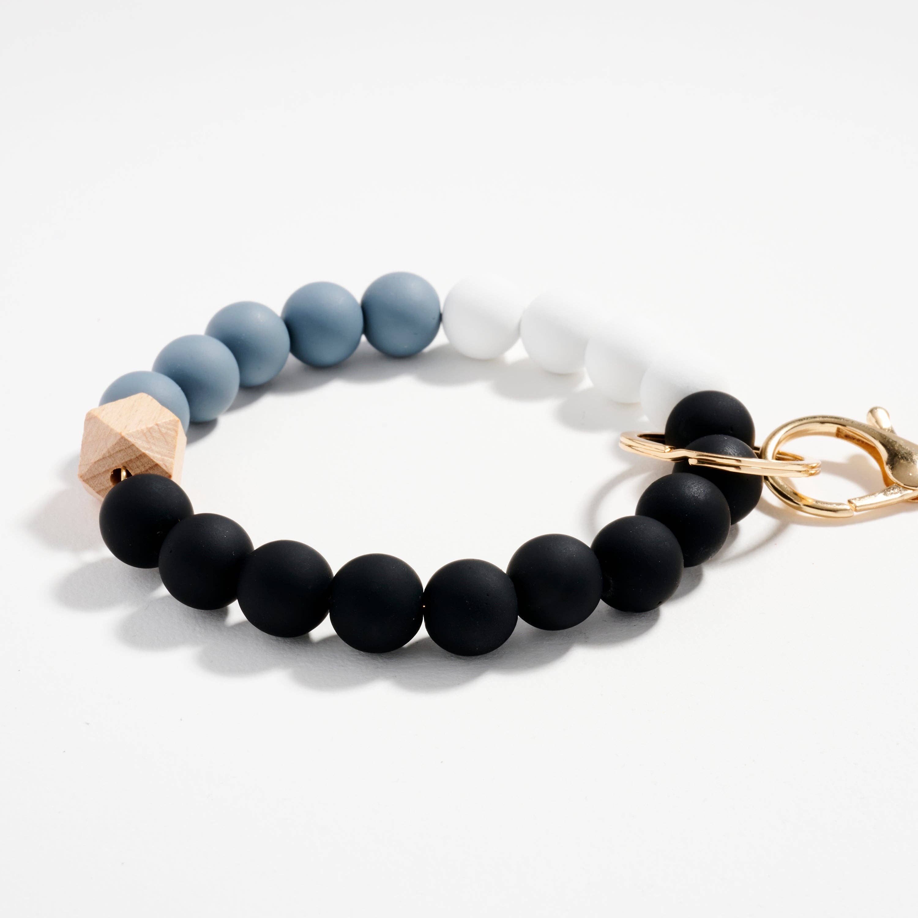 Frem – wholesale Keychain bracelet – Beaded Bracelet Keychain with Tassel – Silicone Bead Wristlet Key Ring18